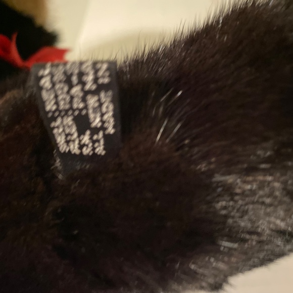 Rare / Preowned - 1980s Vintage Real Mink fur Teddy Bear w/ Red Bowtie - Picture 6 of 6